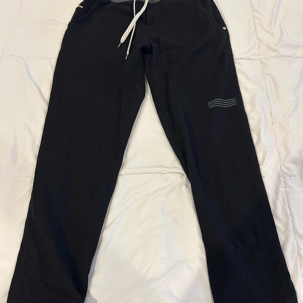 Vuori Black Joggers with White Drawstring